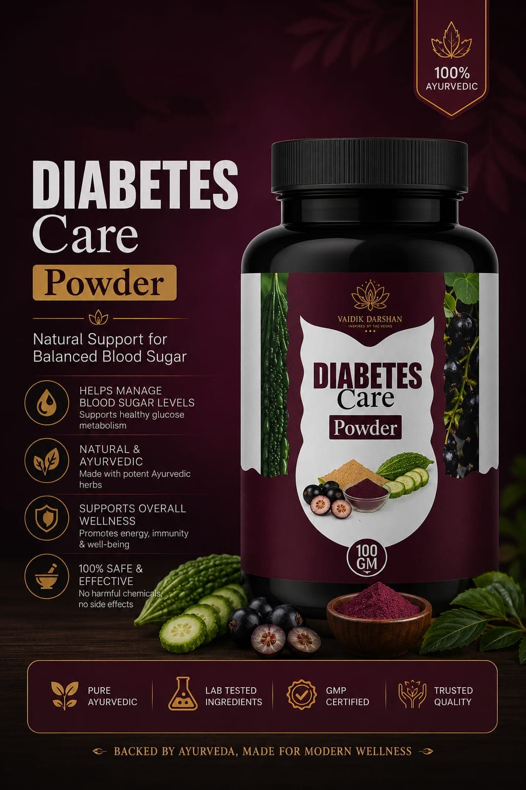 Diabetes Care Powder Front