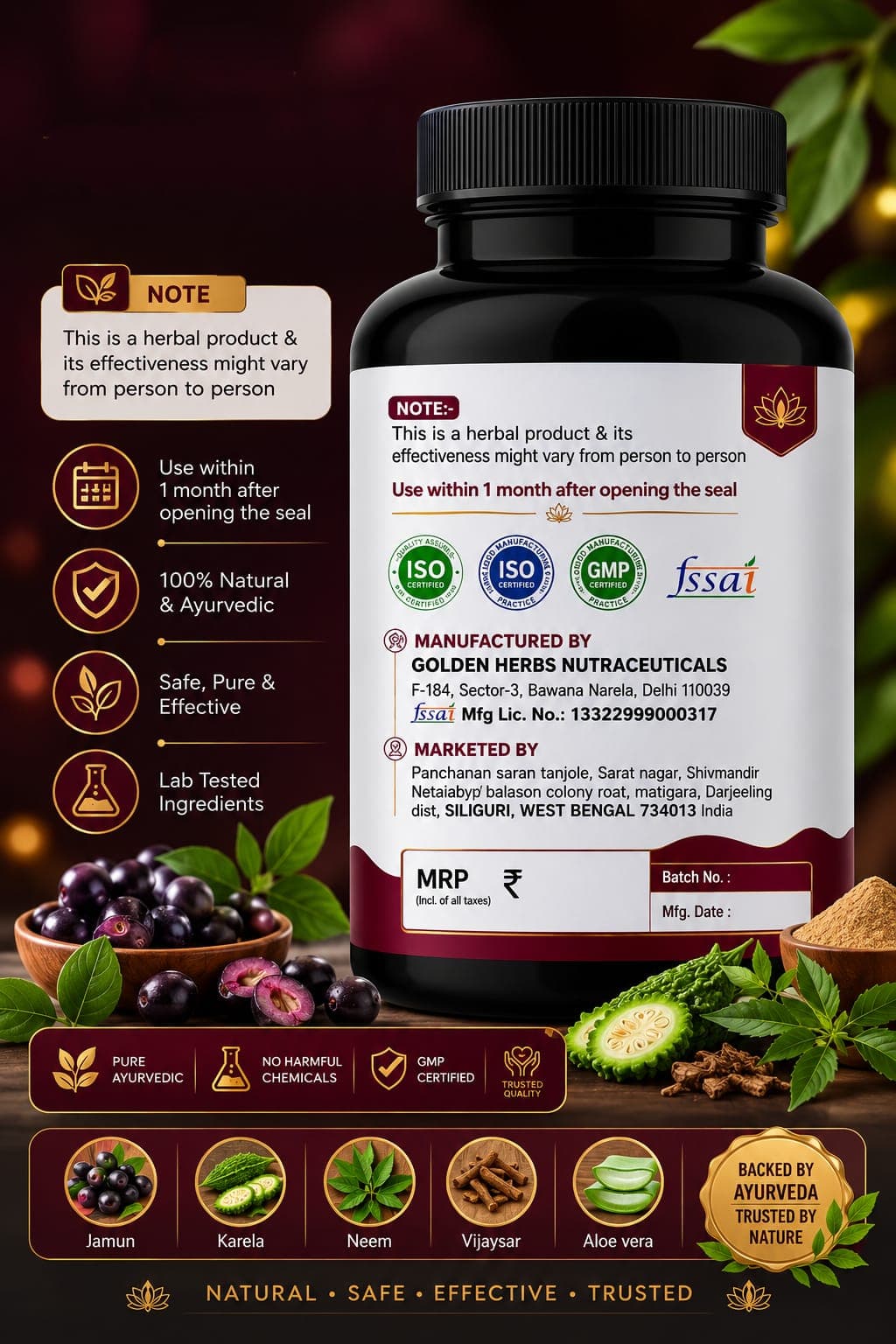 Diabetes Care Powder Side